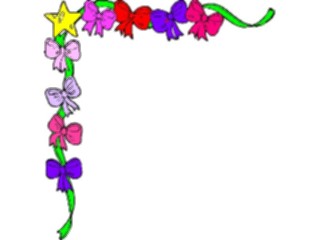 Sticker Custom Preview Image #070010 Holidays Christmas General Bows Star Corner1