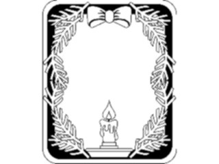 Sticker Custom Preview Image #070067 Holidays Christmas General Candle Evergreen Frame
