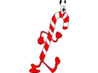 Sticker Custom Preview Image #070136 Holidays Christmas General Candy Cane Walking