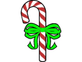 Sticker Custom Preview Image #070137 Holidays Christmas General Candy Canewith Bow