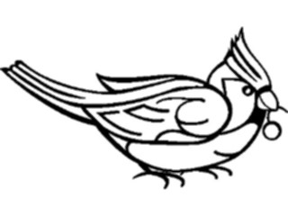 Sticker Custom Preview Image #070157 Holidays Christmas General Cardinal Birdwith Berry