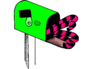 Sticker Custom Preview Image #070318 Holidays Christmas General Mailbox Candy Canes