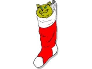 Sticker Custom Preview Image #070531 Holidays Christmas Gifts Stockings Catin Stocking1