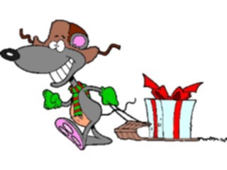 Sticker Custom Preview Image #070669 Holidays Christmas Gifts Stockings Mousewith Gift1