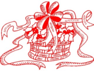 Sticker Custom Preview Image #070848 Holidays Christmas Holly Mistletoe Holly Basket