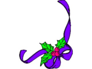 Sticker Custom Preview Image #070882 Holidays Christmas Holly Mistletoe Holly Bow Corner3