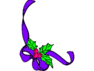 Sticker Custom Preview Image #070883 Holidays Christmas Holly Mistletoe Holly Bow Corner4