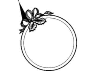 Sticker Custom Preview Image #070921 Holidays Christmas Holly Mistletoe Holly Ribbon Frame