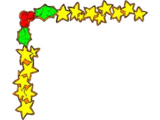 Sticker Custom Preview Image #070922 Holidays Christmas Holly Mistletoe Holly Star Corner1