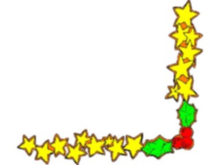 Sticker Custom Preview Image #070924 Holidays Christmas Holly Mistletoe Holly Star Corner3