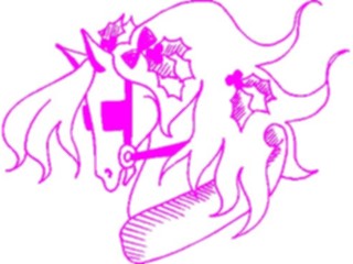 Sticker Custom Preview Image #070930 Holidays Christmas Holly Mistletoe Horsewith Holly2