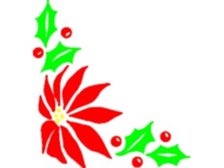 Sticker Custom Preview Image #070957 Holidays Christmas Holly Mistletoe Poinsettia Corner4