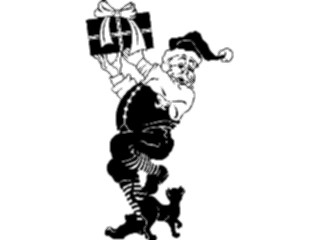 Sticker Custom Preview Image #070965 Holidays Christmas Santa Reindeer Santa Cat