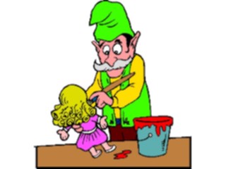Sticker Custom Preview Image #071011 Holidays Christmas Santa Reindeer Elf Painting1