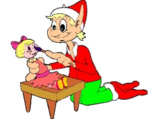 Sticker Custom Preview Image #071012 Holidays Christmas Santa Reindeer Elf Painting2