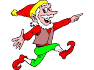Sticker Custom Preview Image #071017 Holidays Christmas Santa Reindeer Elf Running2