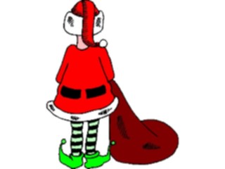 Sticker Custom Preview Image #071019 Holidays Christmas Santa Reindeer Elf Sack2