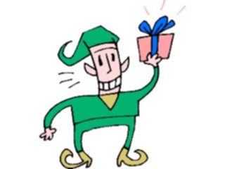 Sticker Custom Preview Image #071037 Holidays Christmas Santa Reindeer Elfwith Gift6