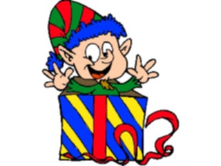 Sticker Custom Preview Image #071038 Holidays Christmas Santa Reindeer Elfwith Gift7