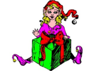 Sticker Custom Preview Image #071040 Holidays Christmas Santa Reindeer Elfwith Gift9