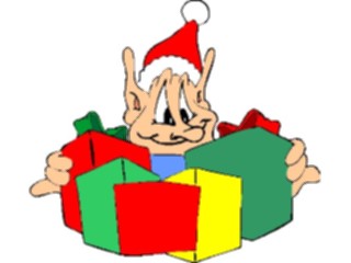 Sticker Custom Preview Image #071041 Holidays Christmas Santa Reindeer Elfwith Gifts1