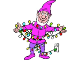 Sticker Custom Preview Image #071045 Holidays Christmas Santa Reindeer Elfwith Lights
