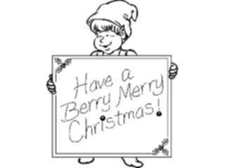Sticker Custom Preview Image #071050 Holidays Christmas Santa Reindeer Elfwith Sign1
