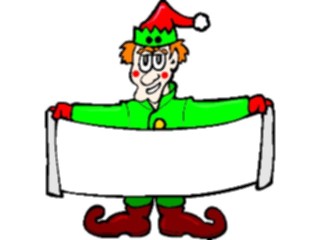 Sticker Custom Preview Image #071051 Holidays Christmas Santa Reindeer Elfwith Sign2