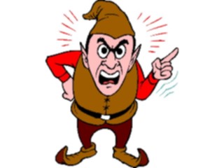 Sticker Custom Preview Image #071056 Holidays Christmas Santa Reindeer Elf Yelling