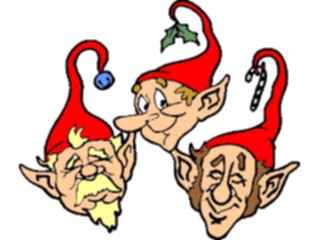 Sticker Custom Preview Image #071057 Holidays Christmas Santa Reindeer Elves