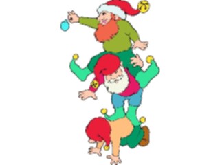 Sticker Custom Preview Image #071060 Holidays Christmas Santa Reindeer Elves Decorating