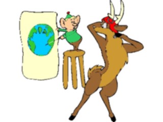 Sticker Custom Preview Image #071066 Holidays Christmas Santa Reindeer Flight Instructions