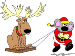 Sticker Custom Preview Image #071082 Holidays Christmas Santa Reindeer Mouse Reindeer