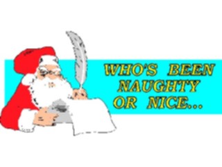 Sticker Custom Preview Image #071090 Holidays Christmas Santa Reindeer Naughtyor Nice List