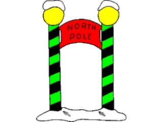 Sticker Custom Preview Image #071093 Holidays Christmas Santa Reindeer North Pole Sign3