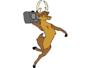 Sticker Custom Preview Image #071145 Holidays Christmas Santa Reindeer Reindeer Boombox