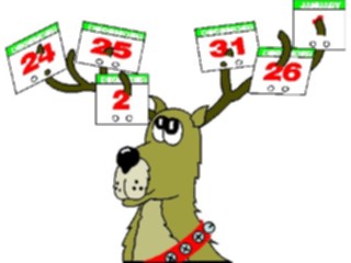 Sticker Custom Preview Image #071146 Holidays Christmas Santa Reindeer Reindeer Calendar