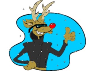 Sticker Custom Preview Image #071148 Holidays Christmas Santa Reindeer Reindeer Cool