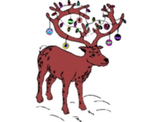 Sticker Custom Preview Image #071150 Holidays Christmas Santa Reindeer Reindeer Decorated