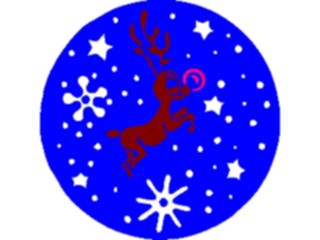 Sticker Custom Preview Image #071156 Holidays Christmas Santa Reindeer Reindeerin Snow