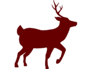 Sticker Custom Preview Image #071163 Holidays Christmas Santa Reindeer Reindeer Silhouette