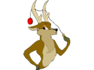 Sticker Custom Preview Image #071172 Holidays Christmas Santa Reindeer Reindeer Yo Yo