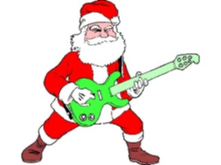 Sticker Custom Preview Image #071175 Holidays Christmas Santa Reindeer Rock N Roll Santa