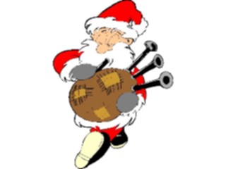 Sticker Custom Preview Image #071218 Holidays Christmas Santa Reindeer Santa Bagpipe
