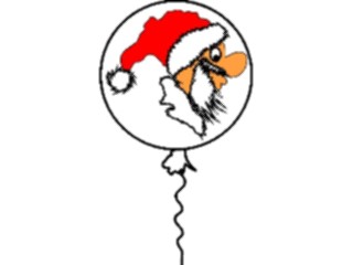 Sticker Custom Preview Image #071219 Holidays Christmas Santa Reindeer Santa Balloon