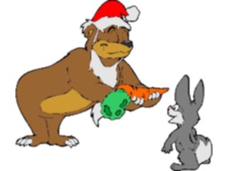 Sticker Custom Preview Image #071224 Holidays Christmas Santa Reindeer Santa Bear Rabbit1