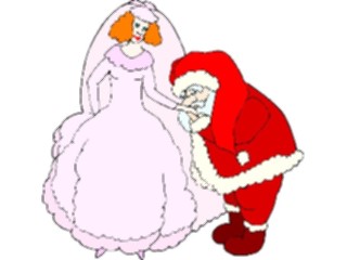 Sticker Custom Preview Image #071234 Holidays Christmas Santa Reindeer Santa Bride