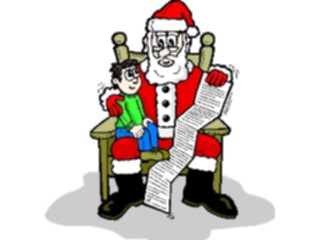 Sticker Custom Preview Image #071239 Holidays Christmas Santa Reindeer Santa Child2