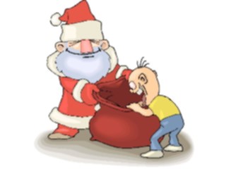 Sticker Custom Preview Image #071245 Holidays Christmas Santa Reindeer Santa Child8