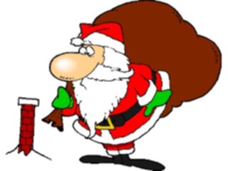 Sticker Custom Preview Image #071246 Holidays Christmas Santa Reindeer Santa Chimney1